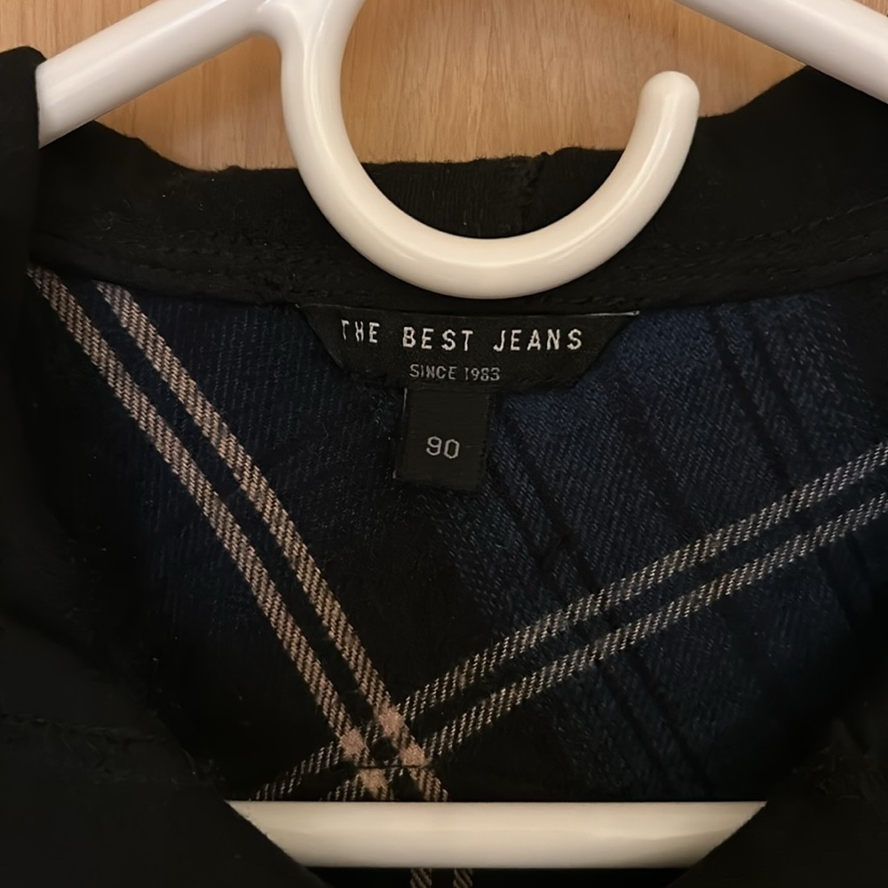 Boys Blue Plaid Hooded Sweater Size M/L - Picture 2 of 10